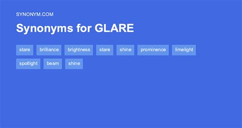 glared synonym